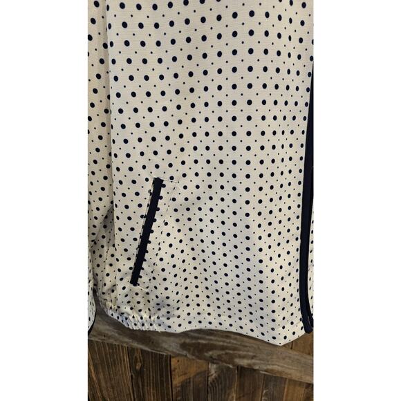 Allison daley polka dot shaket 16 PETITE 16P with pockets full zip black white # - Picture 3 of 6